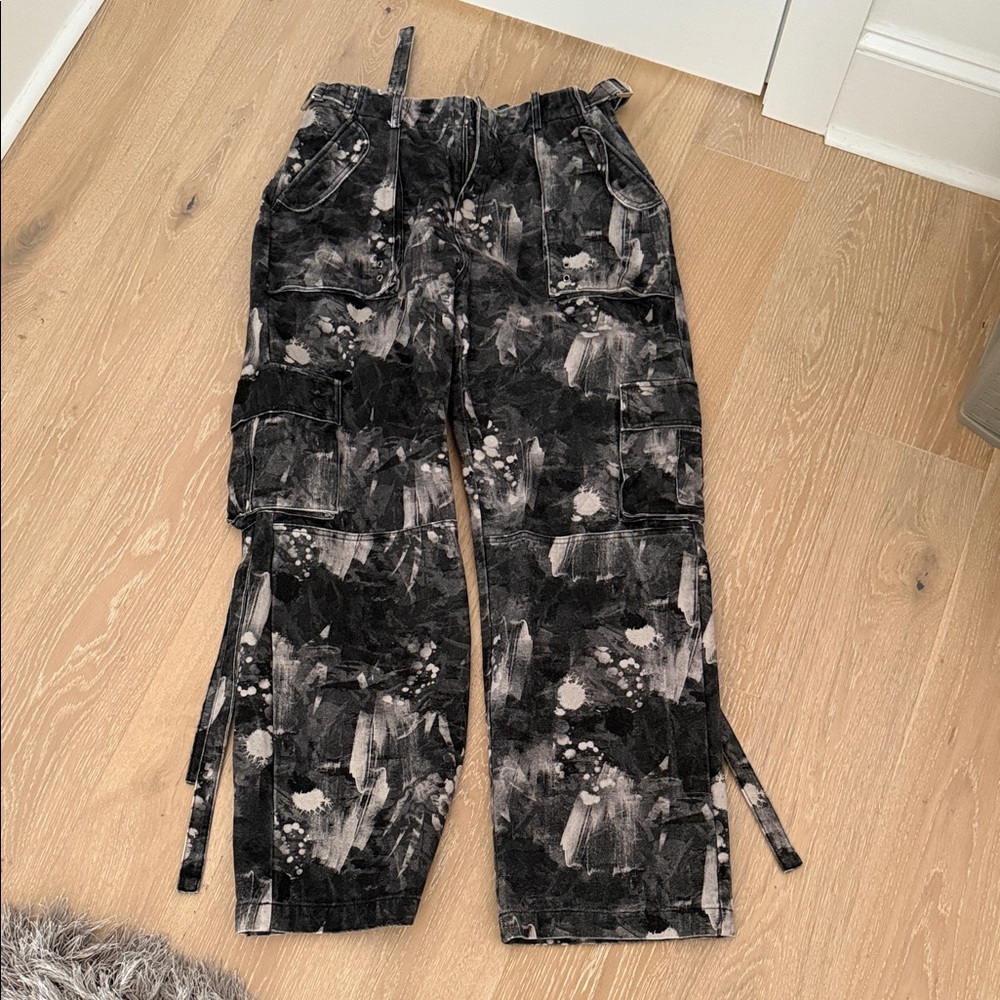 MARS THE LABEL Black/grey Cargo pants